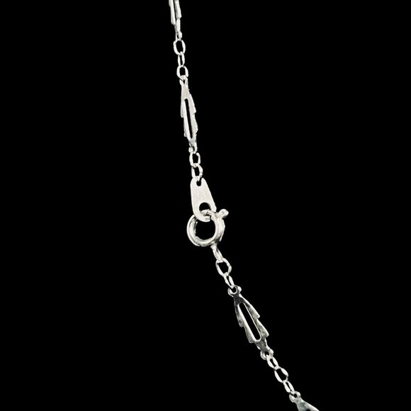 Silver Tone Fancy Link Chain Necklace (5110) - Picture 5 of 5